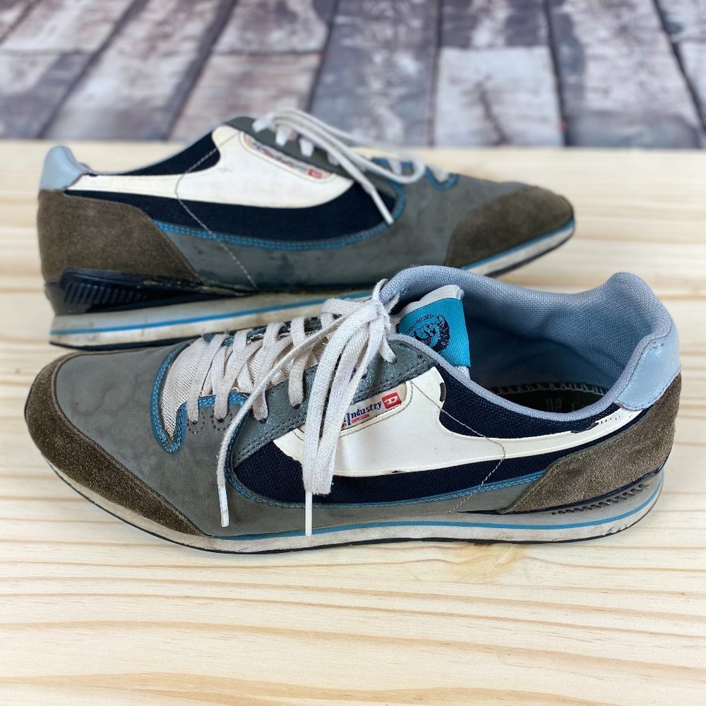 Diesel Industry Denim Division Vtg Grey Blue Shoes